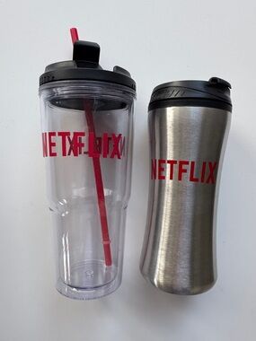Set of Two Netflix Branded Cups